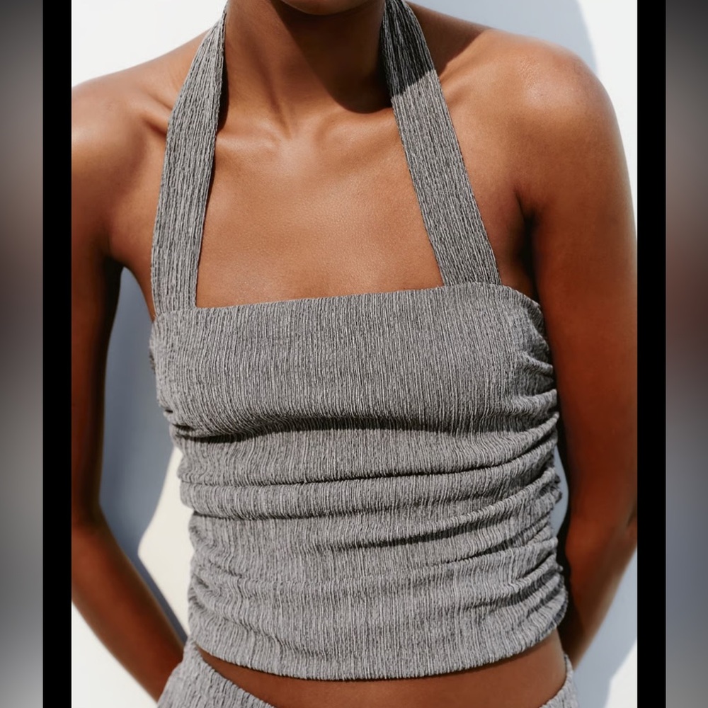 Zara ruched halter top
